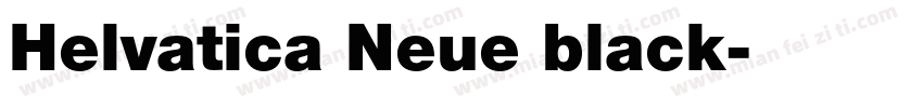 Helvatica Neue black字体转换